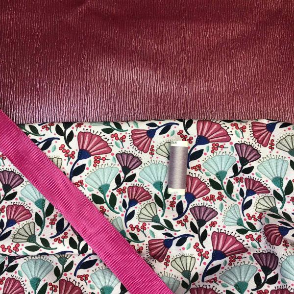 Canvas, Garden Stories by Emjo-Design, Rosa mit Kombinationsmaterial